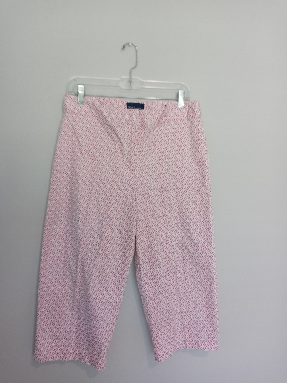 Basic Editions Pink Patterned Lined Waistband Skirt